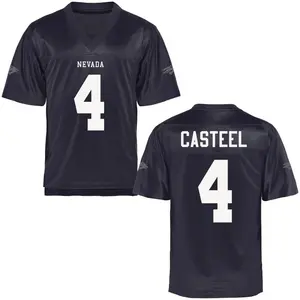 BJ Casteel Nevada Wolf Pack Men's Replica Football Jersey - Navy Blue