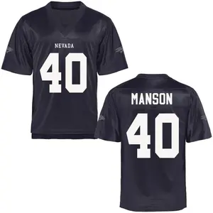 Caleb Manson Nevada Wolf Pack Youth Replica Football Jersey - Navy Blue